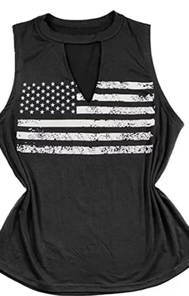 ๐ฅNew boutique American flag cut out Tank - Picture 2 of 7